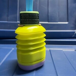 Expandable Yellow and Purple Water Bottle Starbucks